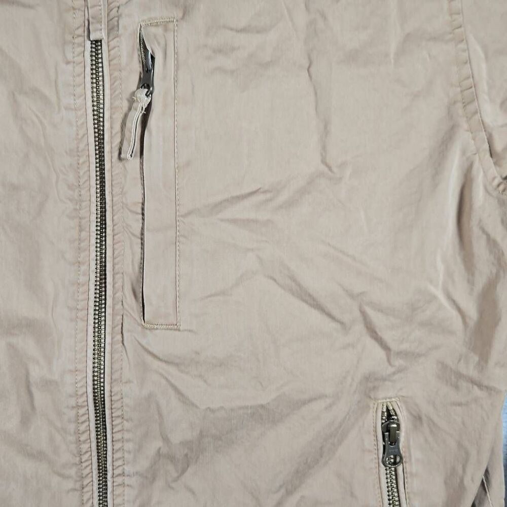 Marine Layer Rossland Dry Wax Bomber Jacket Tan Full Zip Medium - Picture 4 of 11